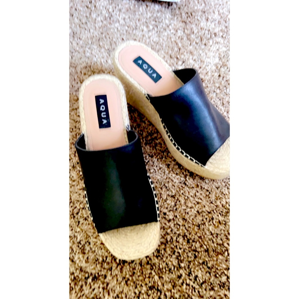 *New Mule Aqua Platform Shoes